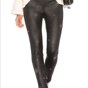 Free People EMBELLISHED SKINNY PANT IN BLACK